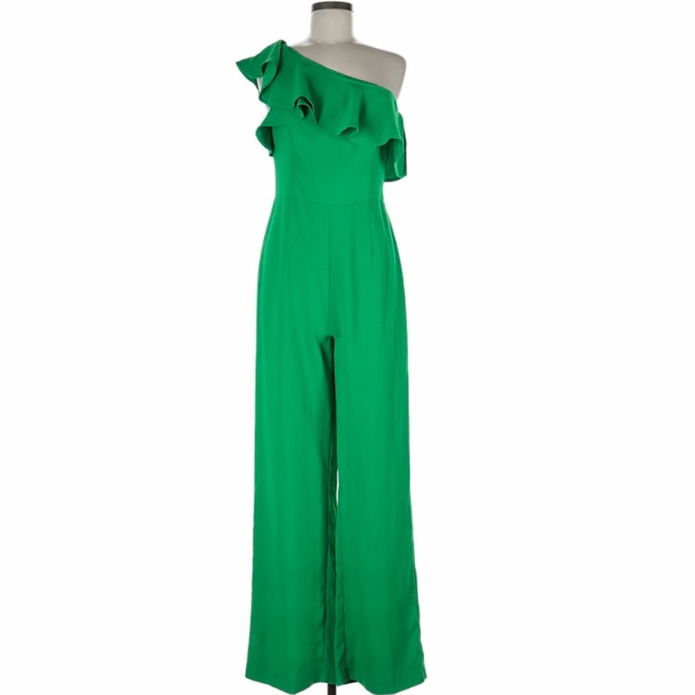 Lilly Pulitzer ruffled one-shoulder wide leg jumpsuit - Picture 2 of 9